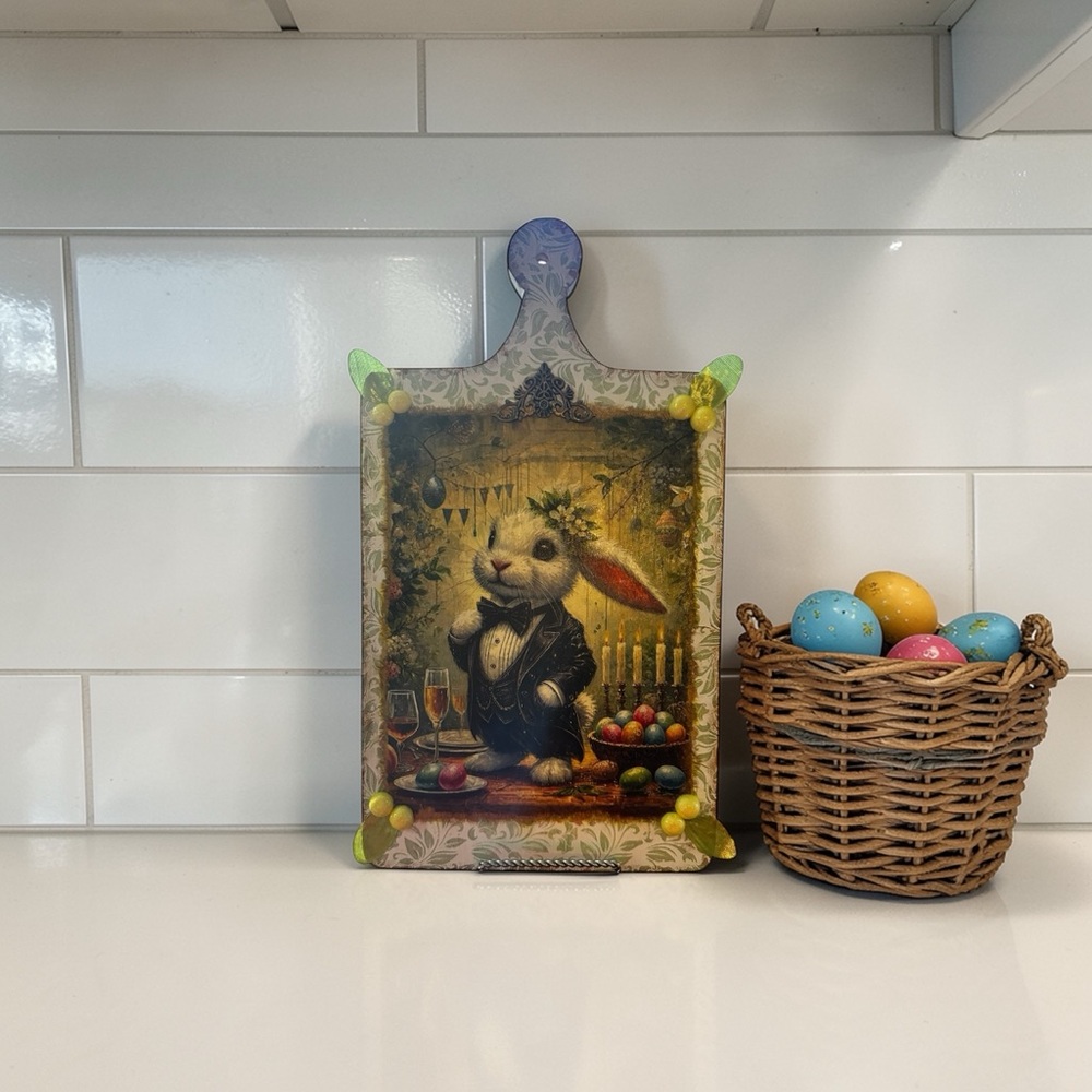 Hand Crafted Bunny Decorative Wood Cutting Board